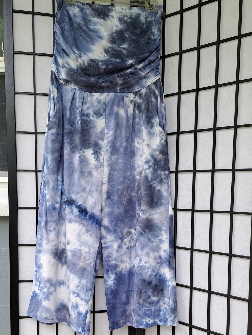 J for Justify Blue Tie-Dye Wide Leg Jumpsuit Pants